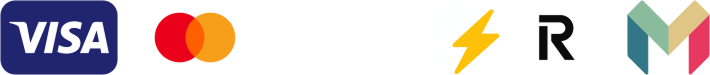 Payment methods: Visa, Mastercard, Apple Pay, Bank Transfer, Revolut
